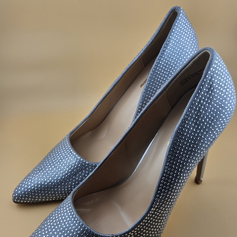Lauren Lorraine Sparkling Silver Heels